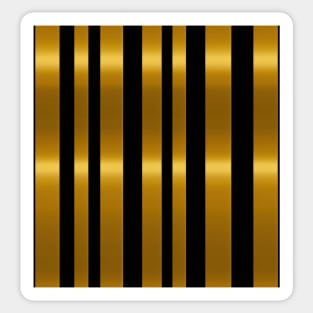 Golden Harmony: Abstract Stripes in Luxe Gold Sticker